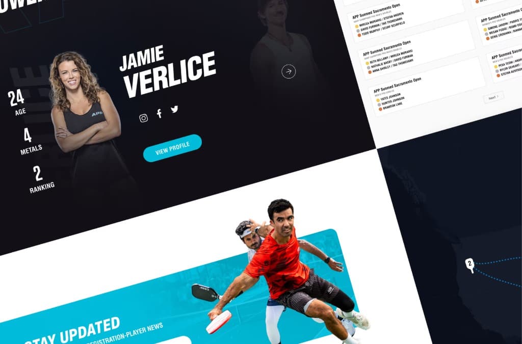 Association of Pickleball Professionals website and Webflow platform rebuild by LimitBreak