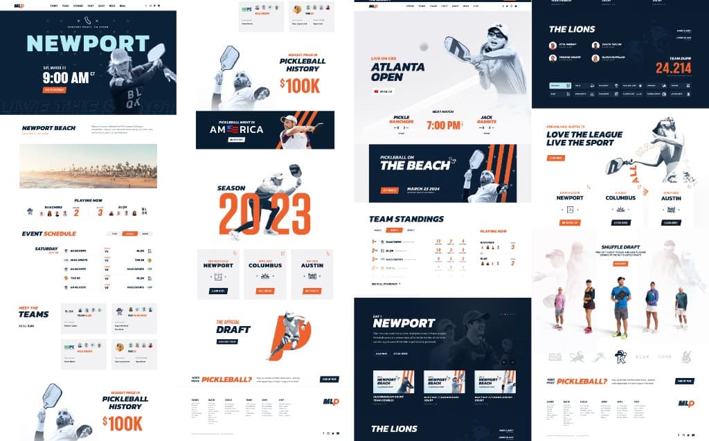 Major League Pickleball product interface